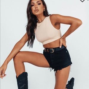 Black highwaisted shorts